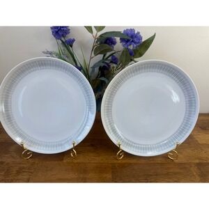 Upsala Ekeby Karlskrona Sweden Dinner Plates‎ Scandinavian Modern Grey Geometric